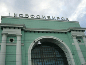 Железнодорожный вокзал Новосибирска.