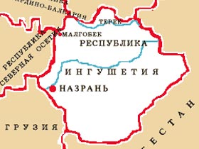 Карта Ингушетии. Фото с сайта map.rin.ru (с)