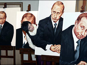 Галерея портретов Путина, фото с сайта chat.mastersland.com (С)