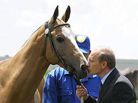 Путин и лошадь. Фото с сайта www.topnews.ru