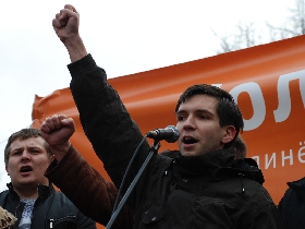 Олег Козловский на митинге "Солидарности". Фото Каспаров.Ru