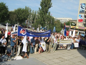 Митинг против роста цен на топливо в Волгограде. Фото Игоря Гольдберга