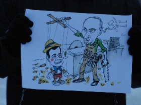 Путин и Медведев, карикатура. Фото Каспарова.Ru