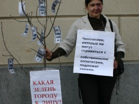 Ирина Абалкина на пикете около мэрии Москвы. Фото: Юлия Галямина, Каспаров.Ru (c)
