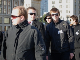 Флеш моб на Манежной площади. Фото Каспарова.Ru.