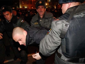 Задержание Удальцова на Дне гнева. Фото: leftfront.ru
