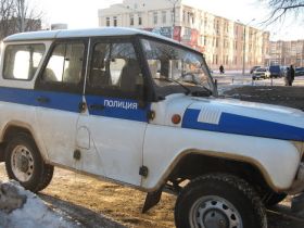 Автомобиль полиции в Железногорске. Фото Александра Демченкова с сайта reporter.rian.ru