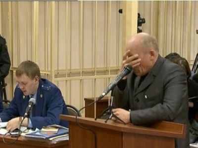 Вячеслав Опале дает показания. Кадр с трансляции РАПСИ.
