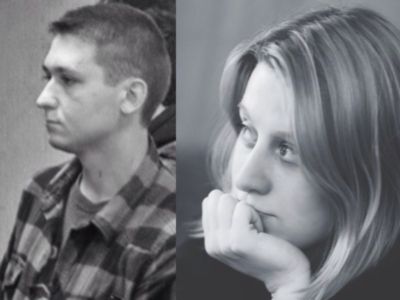 Активисты "Другой России" Денис Кудрявцев и Виктория Кузнецова.
