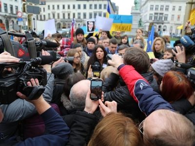 Акция в поддержку Евромайдана в Брюсселе. Фото: Max Mayorov Photography