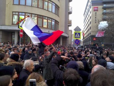 Акция протеста у здания Замоскворецкого суда. Фото: Каспаров.Ru.