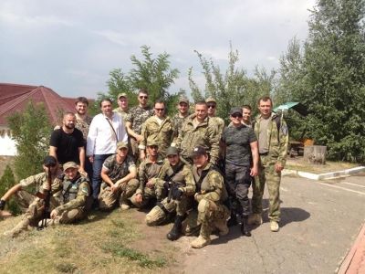 Александр Аваков с батальоном "Киев-1". Фото: facebook.com/alex.avakov