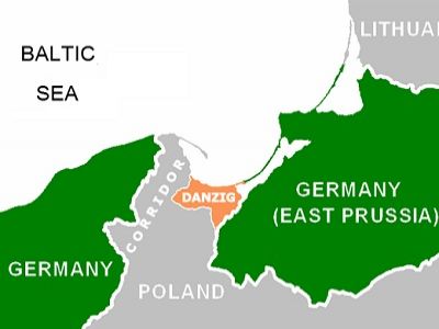 "Польский коридор", карта. Из http://en.wikipedia.org/