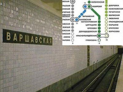 Станция метро "Варшавская"; карта. Источник - http://mosday.ru/