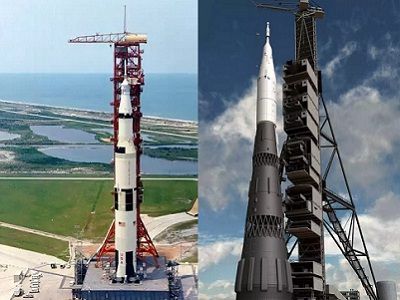 Сатурн-5 и Н-1, ракеты для "лунной гонки". Фото: fan.lib.ru
