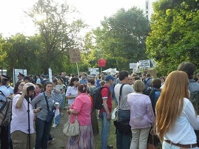 Митинг против строительства храма в парке "Торфянка". Фото: Каспаров.Ru