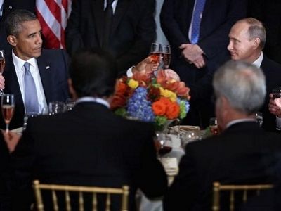 Путин, Обама, тост. Источник - gorod55.ru