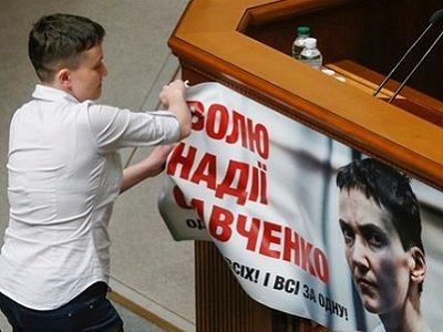 Надежда Савченко в Верховной Раде. Источник - kor.ill.in.ua