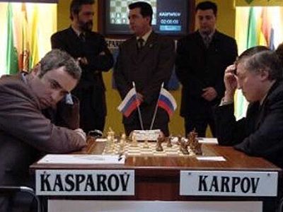 Встреча Каспарова и Карпова Фото: www.chessgames.com