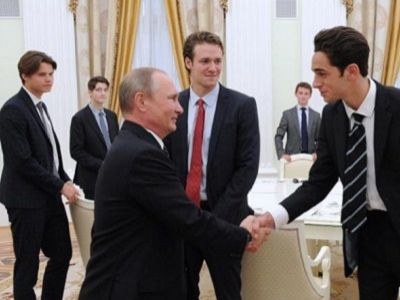 Встреча Путина с выпускниками Итона. Источник - telegraph.co.uk