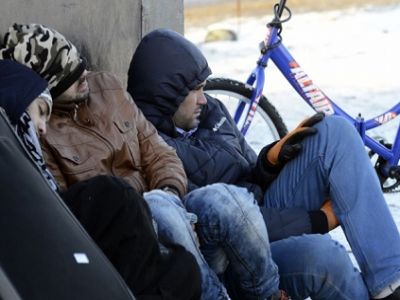Беженцы на границе Мурманской области и Норвегии. Фото: flashnord.com