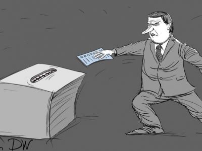 "Кусачие" выборы. Карикатура: С. Елкин, dw.com, facebook.com/sergey.elkin1