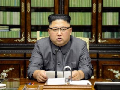 Выступление Ким Чен Ына, 21.9.17. Фото Reuters, источник - bbc.com