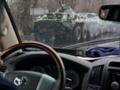 Военная техника в Луганске, 22.11.17. Фото OBSE, источник - tvrain.ru