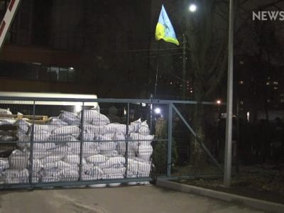 Блокада украинского телеканала NewsOne. Фото: newsone.ua