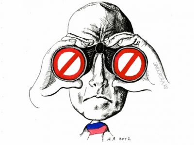 Запретитель. Карикатура: А. Яковлев, caricatura.ru
