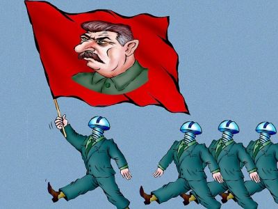 Сталинисты. Карикатура Александра Хоца: www.facebook.com/alexandr.hotz