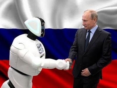 Путин и робот. Иллюстрация: www.youtube.com/watch?v=MsP2J_1nbI8