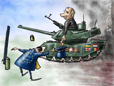 ПАСЕ и Путин. Рисунок: Petrenko Andryi