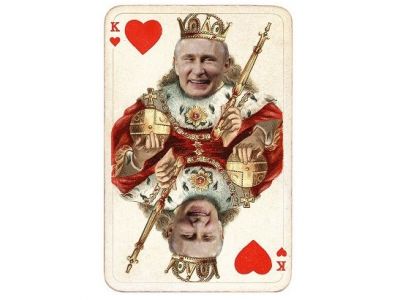 Путин - король червей. Коллаж: twitter.com/atheist_blog_vk