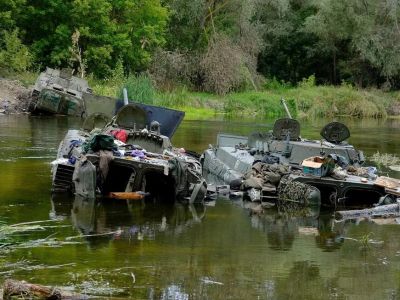 Бронетехника, брошенная российской армией во время отступления из Балаклеи. Фото: Пресс-служба главнокомандующего ВСУ / Reutets