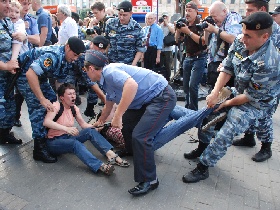 Триумфальная площадь, разгон митинга несогласных. Фото: Каспаров.Ru