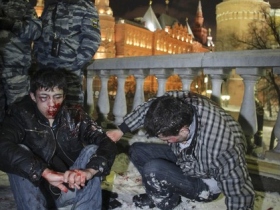 Избитые на Манежной площади. Фото: daylife.com