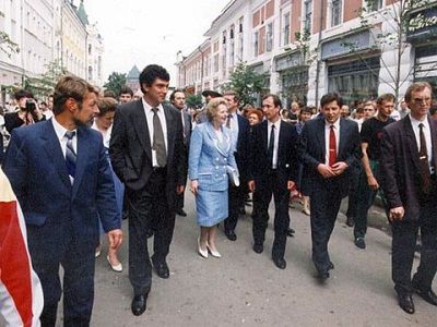 Борис Немцов и Маргарет Тетчер. Фото из фейсбука Бориса Немцова