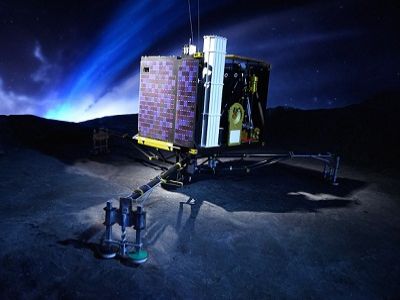 Космический аппарат "Philae" при посадке на комету. Источник - http://www.enjoyspace.com/