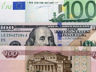 Евро, доллар, рубль. Фото: gazeta.ru