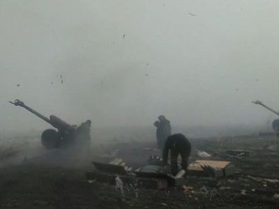 Боевики обстреливают Дебальцево. Источник - http://www.unian.net/