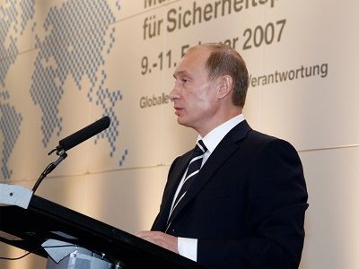 Путин, "Мюнхенская речь", 2007 г. Источник - m.mr7.ru