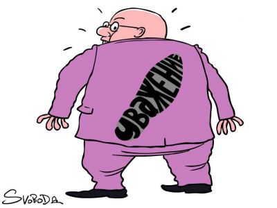 "Закон" об уважении к власти. Карикатура С.Елкина: svoboda.org