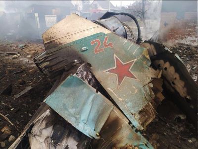 Сбитый российский самолет. Фото: e-news.pro