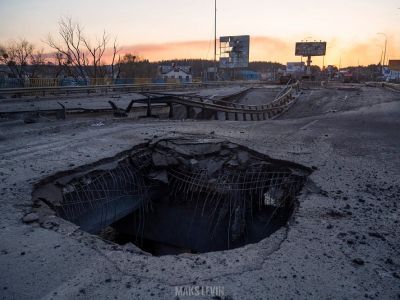 Место гибели колонны спецназа под Киевом. Фото: Макс Левин / "Новый Фокус"