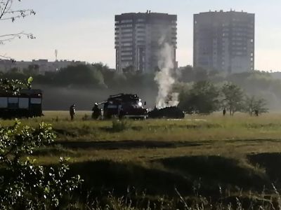 На месте крушения самолета в Рязани. Фото: РИА Новости