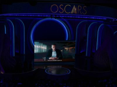 "Не сдавайтесь!" Фрагмент фильма об Алексее Навальном на церемонии "Оскара-2024". Фото: t.me/chtddd